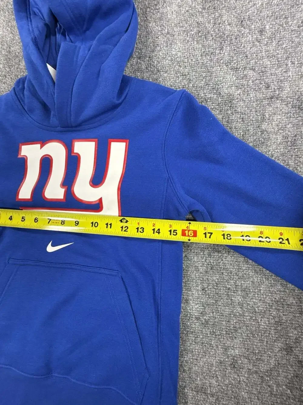 Nike New York Giants NFLYouth Small Royal Blue Pullover Hoodie Sweatshirt